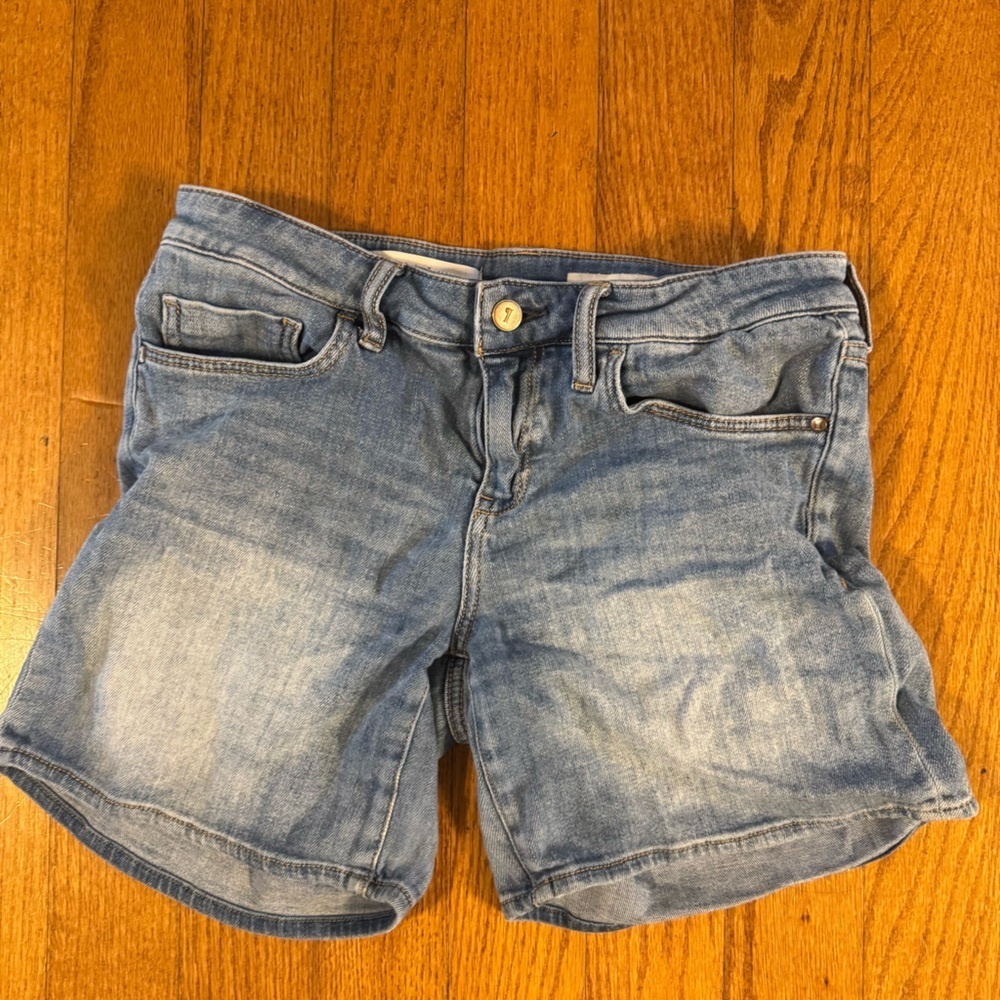 Pilcro and the Letterpress Blue Denim Shorts Womens Size 28